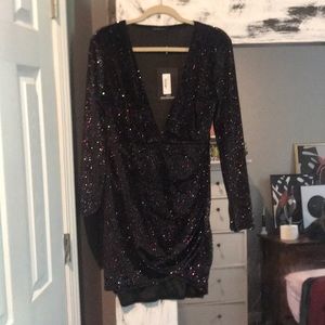 Black Glitter Dress